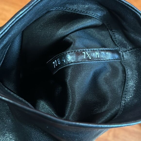 Stuart Weitzman soft Leather Round Toe Buckle Moto Boots Women's size 7.5 - Picture 11 of 13